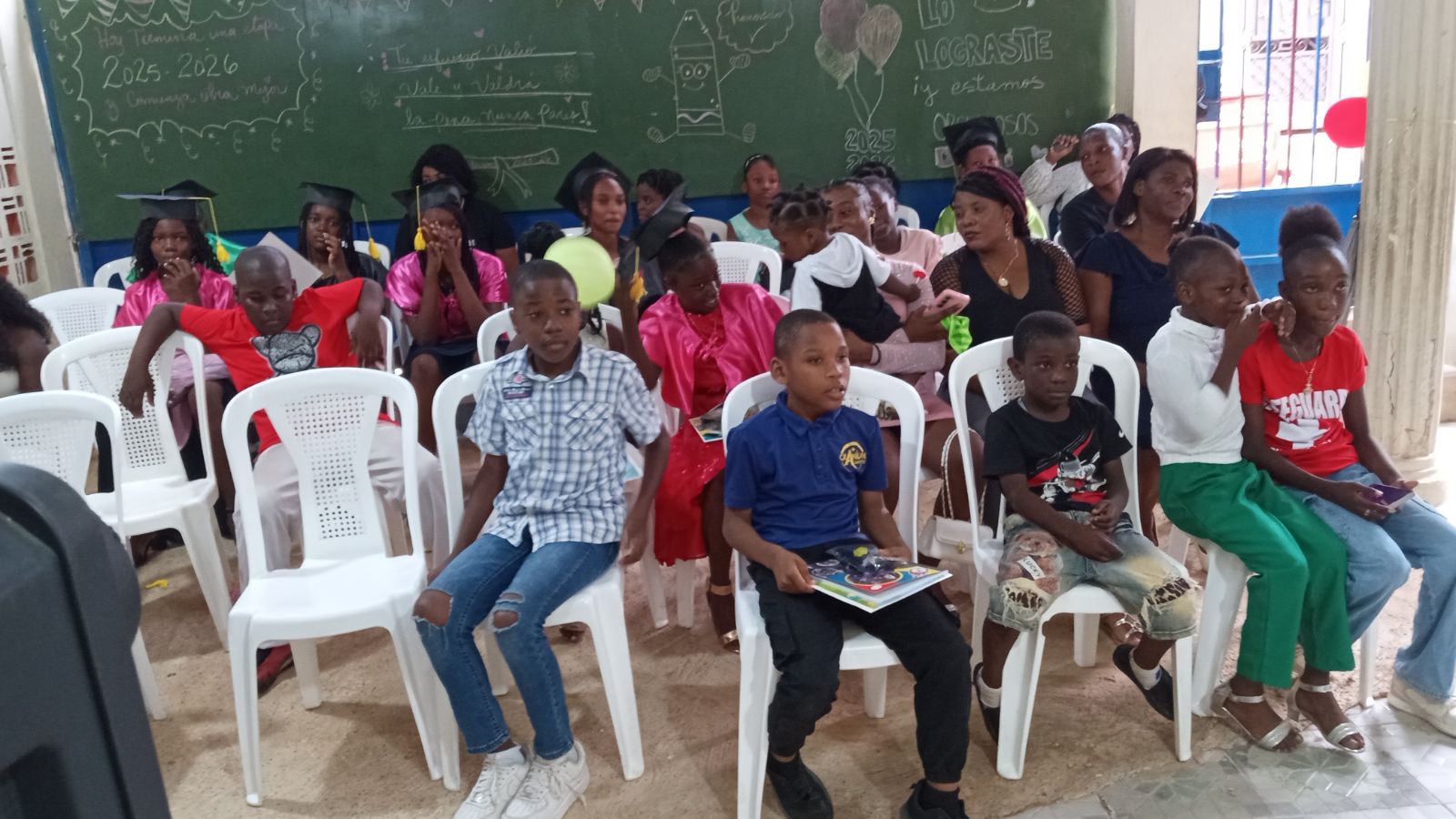 Students and families gathered at the graduation celebration